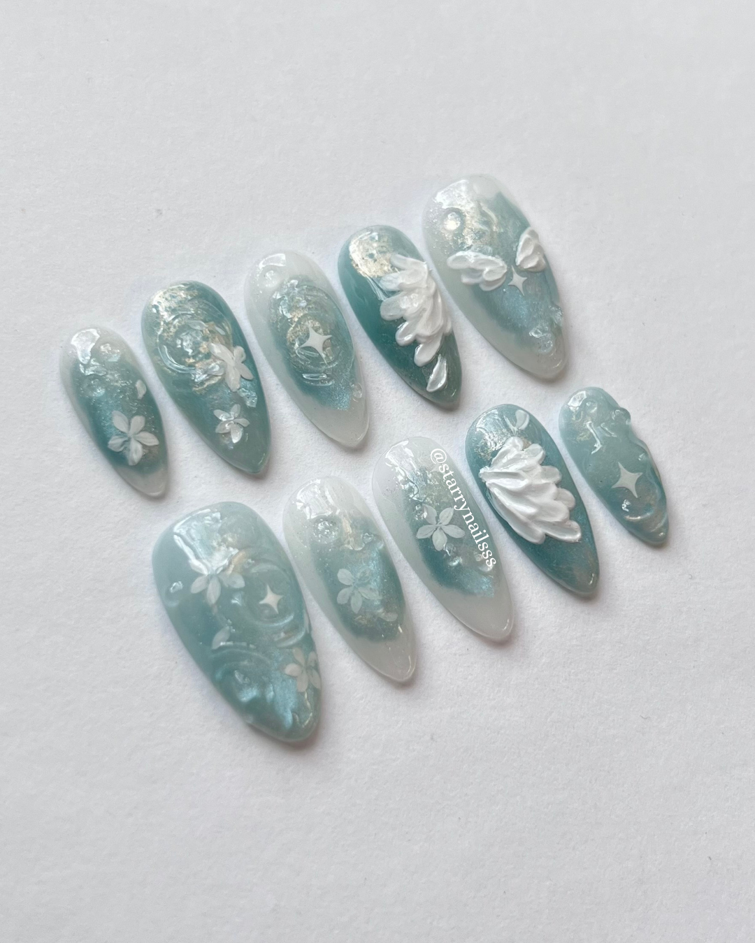 Angel Cat-eye Press-on Nails