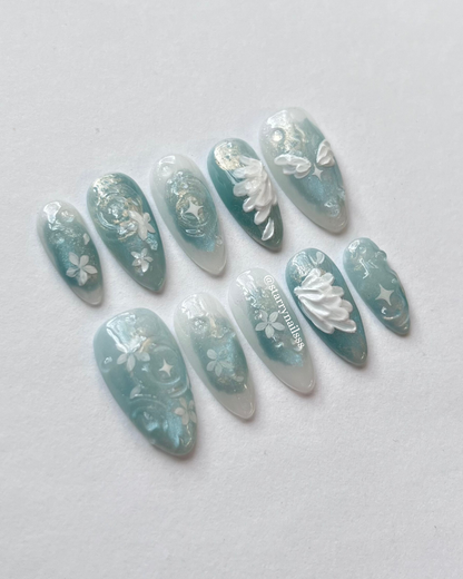 Angel Cat-eye Press-on Nails