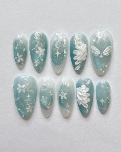 Angel Cat-eye Press-on Nails