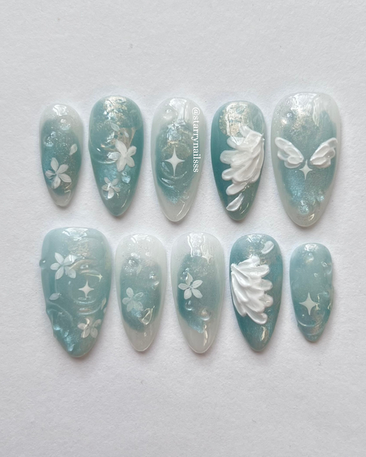 Angel Cat-eye Press-on Nails