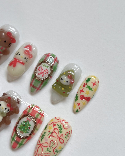 Hello Kitty Christmas Press-on Nails