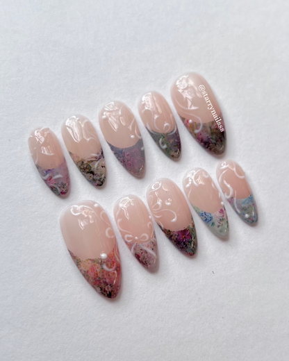 Florals and Swirl Press-on Nails