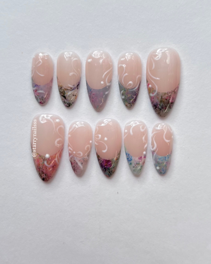 Florals and Swirl Press-on Nails