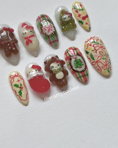 Hello Kitty Christmas Press-on Nails