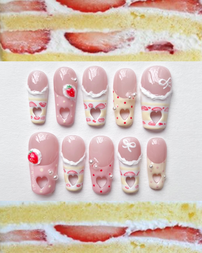 Strawberry Cake Press-on Nails