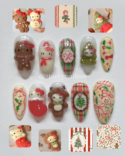 Hello Kitty Christmas Press-on Nails