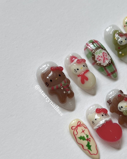 Hello Kitty Christmas Press-on Nails