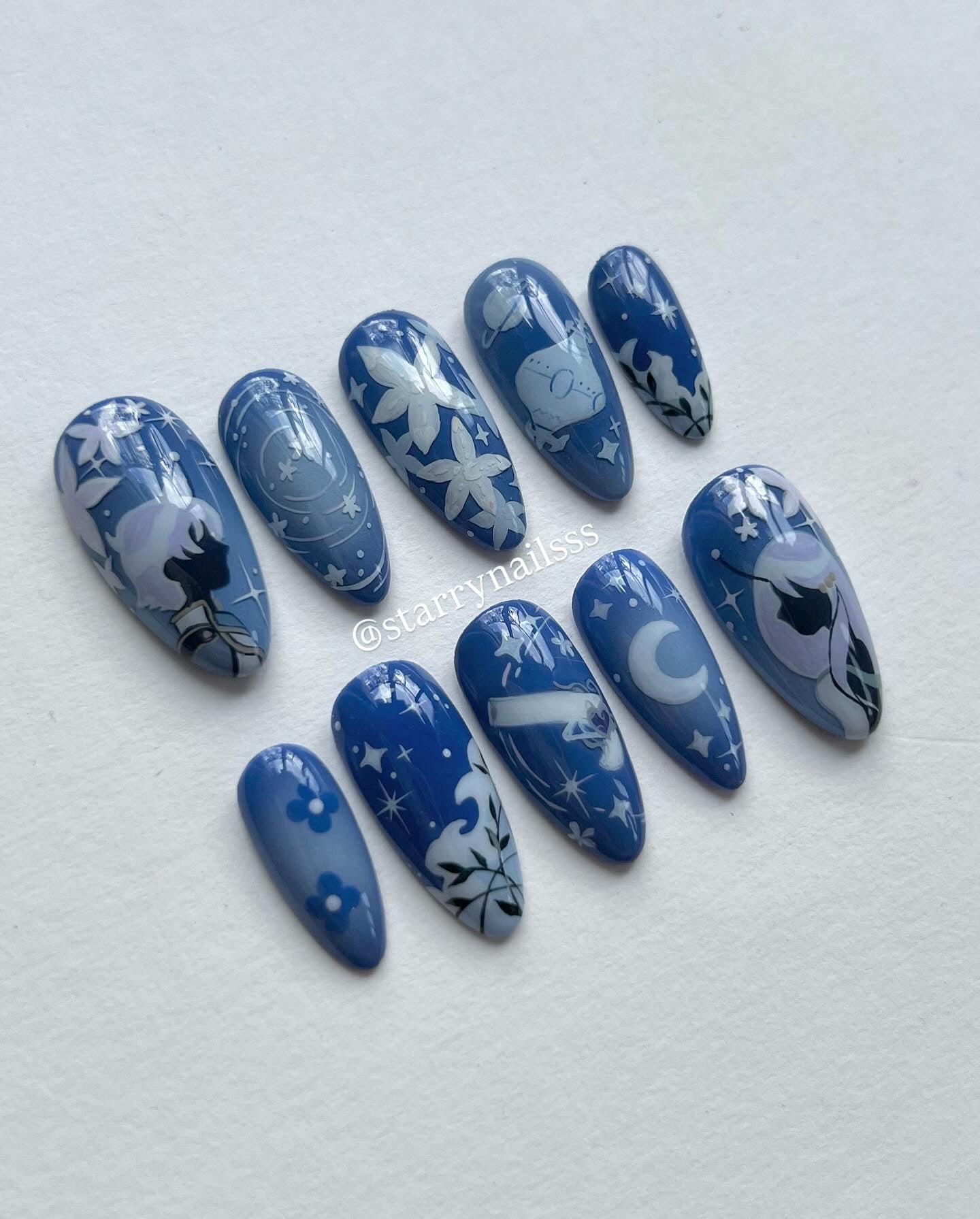 Premade Bee and Puppycat Press-on Nails