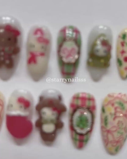Hello Kitty Christmas Press-on Nails